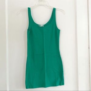 🌻 Forever 21 Kelly Green Mini Bodycon Tank Dress